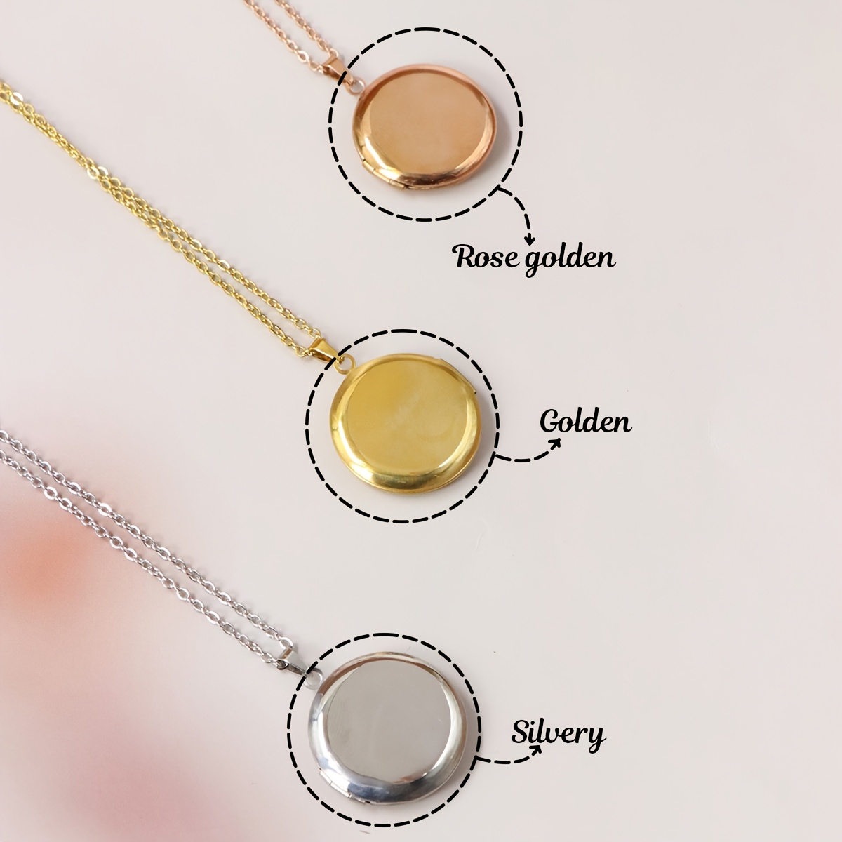 Custom Photo Locket Necklace with Opening Frame Pendant